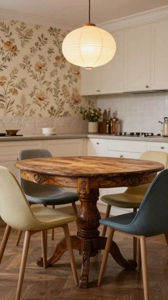 19 Kitchen Table Design Ideas: Dining Solutions for Every Space - 9. Vintage Revival 1