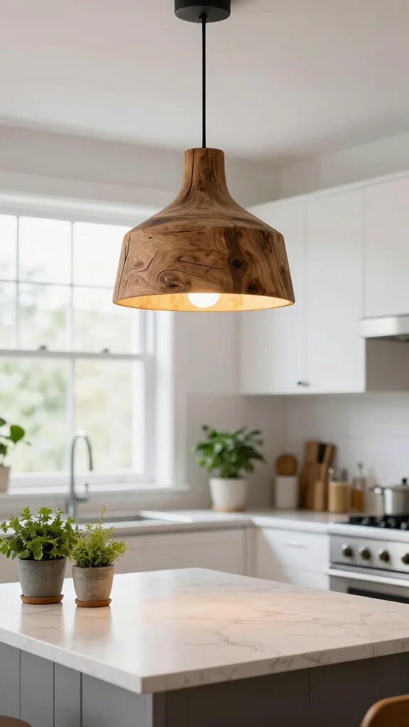 19 Kitchen Wall Design Ideas: Paint, Wallpaper & Accent Features - 17. Statement Lighting Fixtures 1