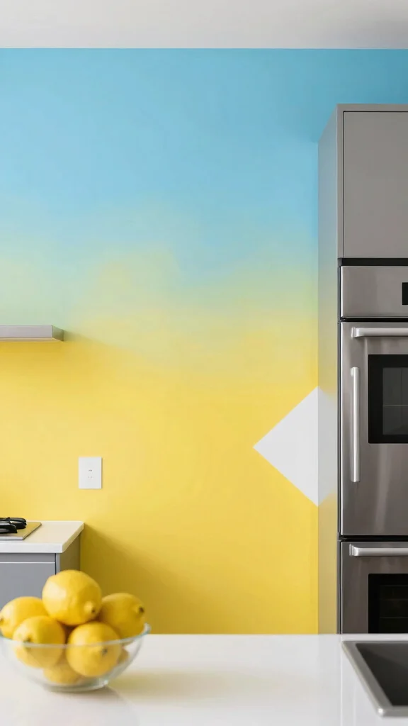 19 Kitchen Wall Design Ideas: Paint, Wallpaper & Accent Features - 5. Colorful Paint Techniques 1