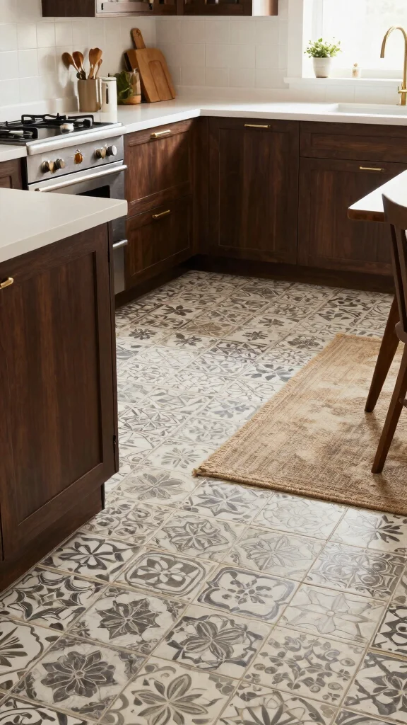 19 L-Shaped Kitchen Design Ideas: Efficient Layouts for Modern Homes - 16. Stylish Flooring Options 1