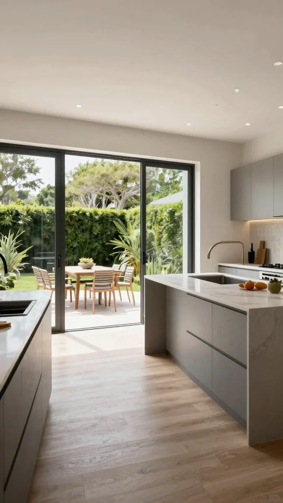 19 L-Shaped Kitchen Design Ideas: Efficient Layouts for Modern Homes - 19. Seamless Transition to Outdoor Spaces 1