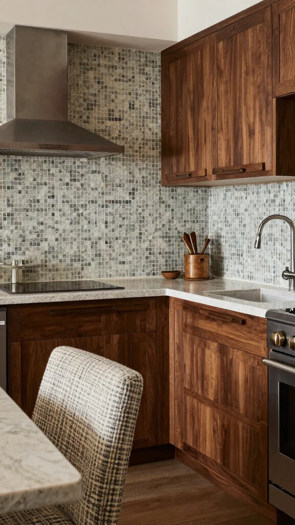 19 L-Shaped Kitchen Design Ideas: Efficient Layouts for Modern Homes - 9. Textured Surfaces 1