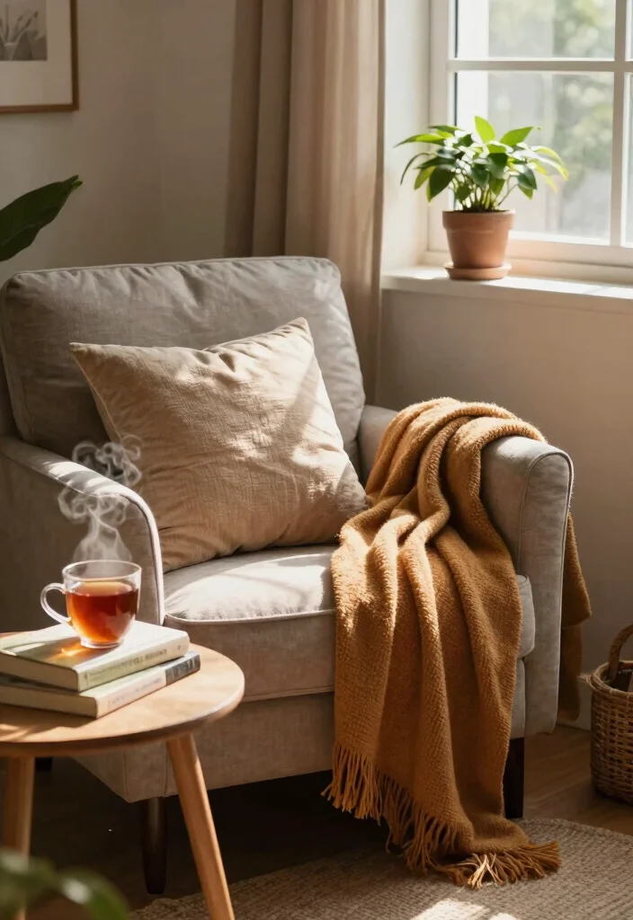 19 Mismatched Living Room Furniture Mix & Match Ideas - 19. Create a Cozy Nook: Corner Comfort 1