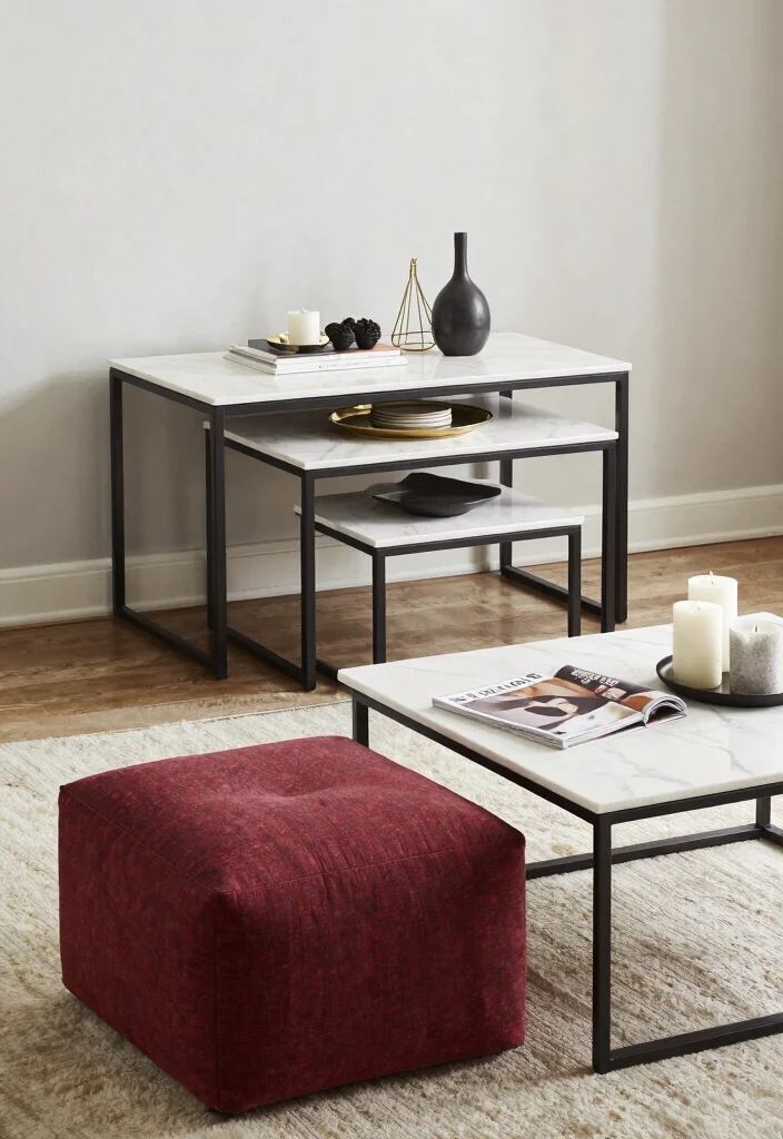 19 Mismatched Living Room Furniture Mix & Match Ideas - 9. Functional Furniture: Style Meets Purpose 1