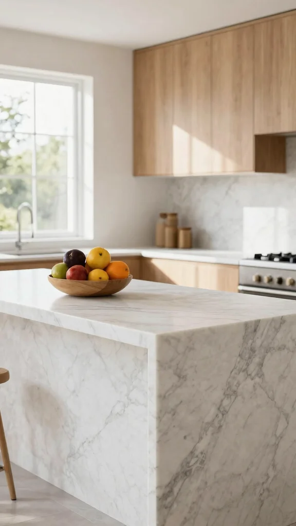 19 Organic Modern Kitchen Design Ideas: Nature Meets Minimalism - 2. Natural Stone Countertops 1