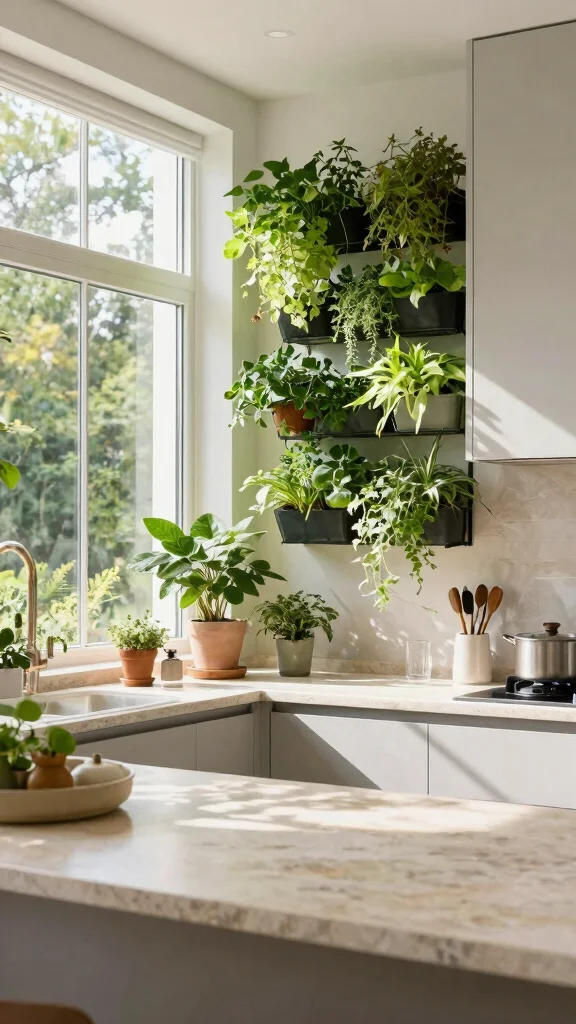 19 Organic Modern Kitchen Design Ideas: Nature Meets Minimalism - 7. Biophilic Design Elements 1