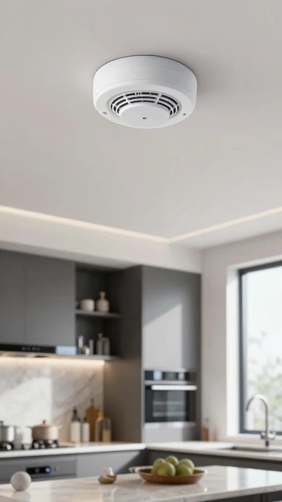 19 Smart Kitchen Design Ideas: Technology & Innovation in Cooking - 10. Smart Smoke and Carbon Monoxide Detectors 1