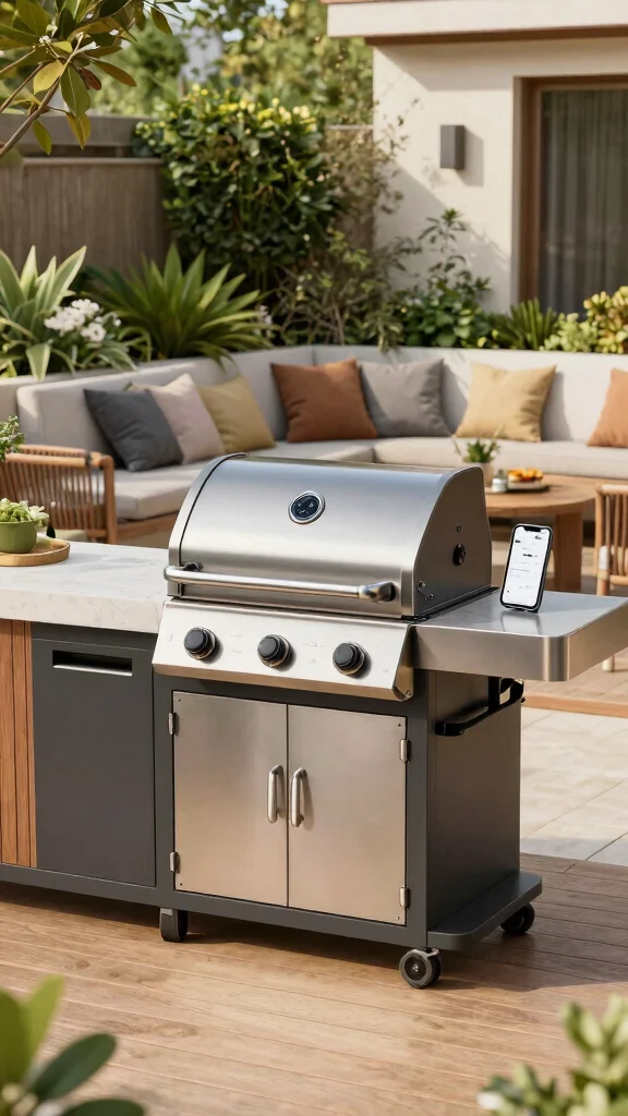 19 Smart Kitchen Design Ideas: Technology & Innovation in Cooking - 13. Smart Grills and Outdoor Cooking Stations 1