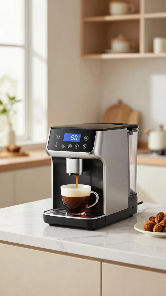 19 Smart Kitchen Design Ideas: Technology & Innovation in Cooking - 19. Automated Coffee Makers for Instant Brews 1