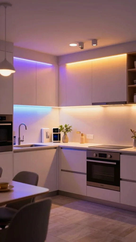 19 Smart Kitchen Design Ideas: Technology & Innovation in Cooking - 8. Smart Lighting Solutions 1