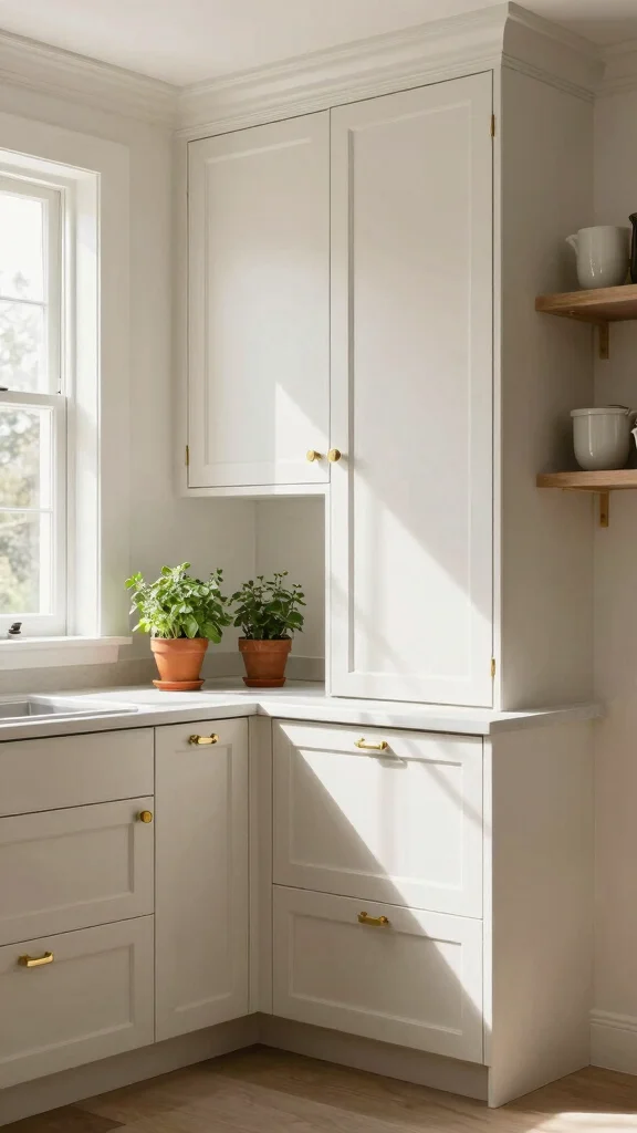 19 Transitional Kitchen Design Ideas: Blending Traditional and Modern - 1. Sleek Cabinetry with Classic Details 1