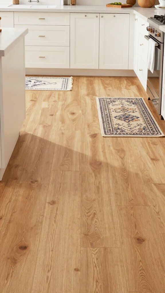 19 Transitional Kitchen Design Ideas: Blending Traditional and Modern - 13. Creative Flooring Solutions 1