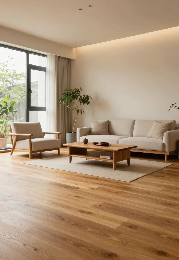 20 Honey Oak Floors Living Room Furniture Ideas - 16. Zen Retreat 1