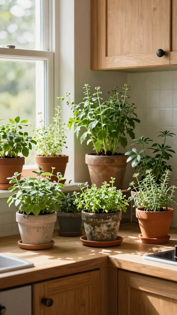 20 Indian Kitchen Design Ideas: Traditional & Modern Fusion Styles - 11. Indoor Herb Gardens 1