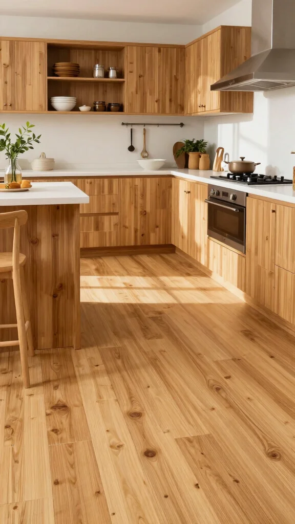 20 Indian Kitchen Design Ideas: Traditional & Modern Fusion Styles - 16. Sustainable Flooring Options 1