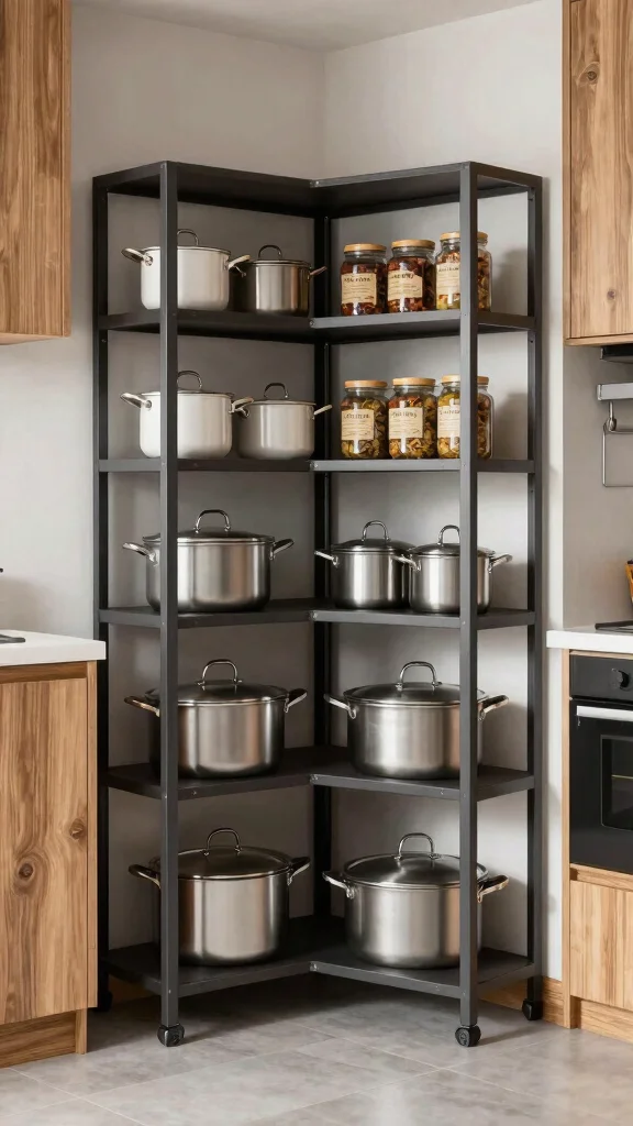 20 Industrial Kitchen Design Ideas: Raw, Bold, and Stylish - 14. Functional Corner Units 1