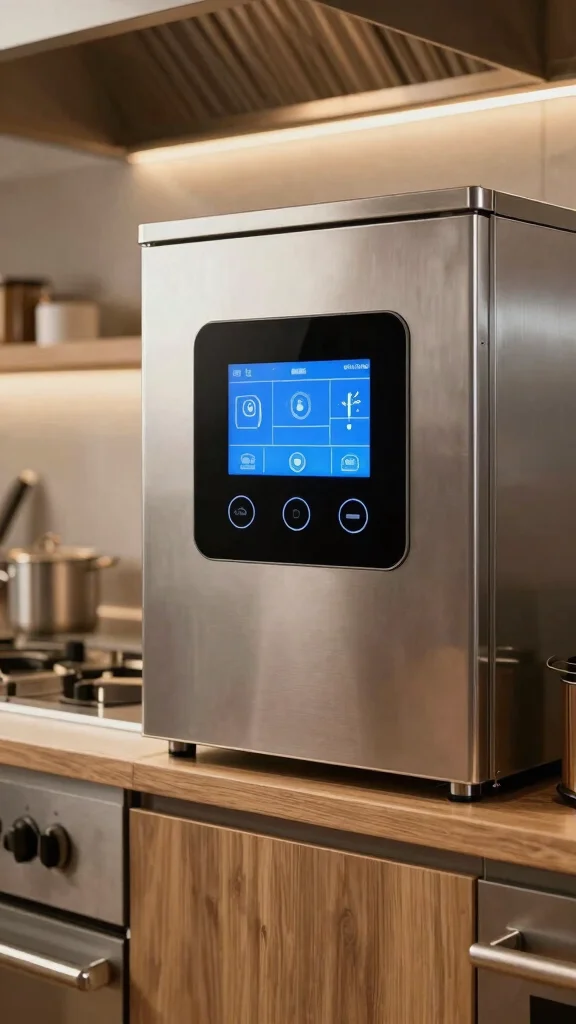 20 Industrial Kitchen Design Ideas: Raw, Bold, and Stylish - 18. Smart Kitchen Technology 1