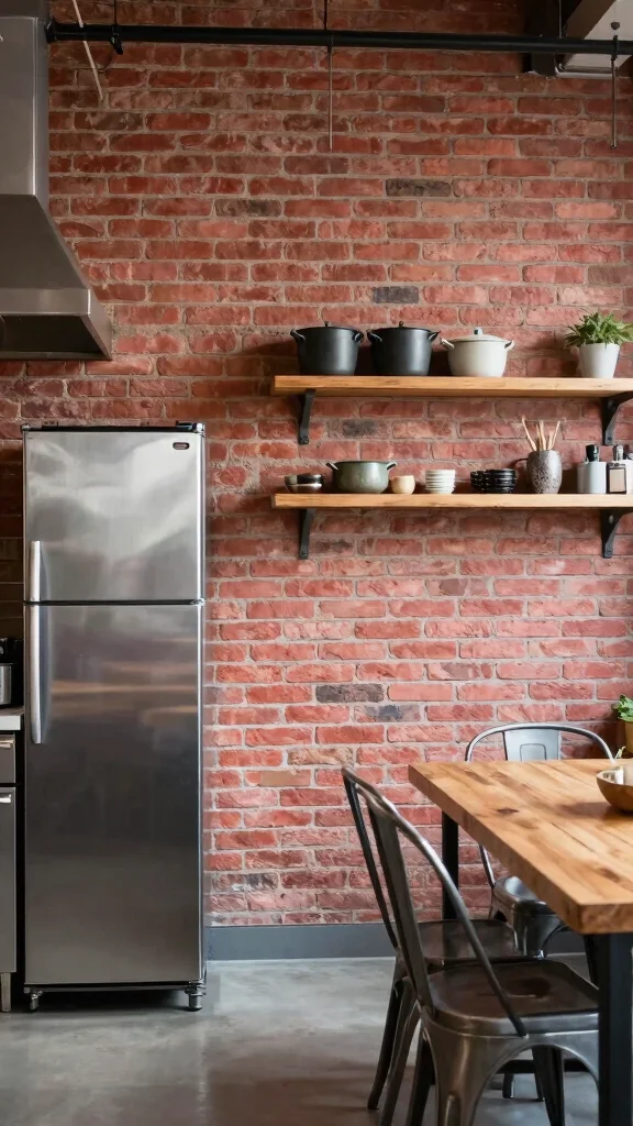 20 Industrial Kitchen Design Ideas: Raw, Bold, and Stylish - 2. Exposed Brick Walls 1
