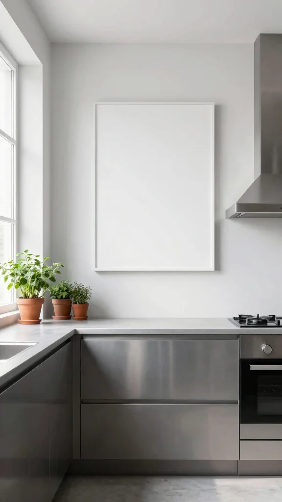 20 Industrial Kitchen Design Ideas: Raw, Bold, and Stylish - 8. Minimalist Decor 1