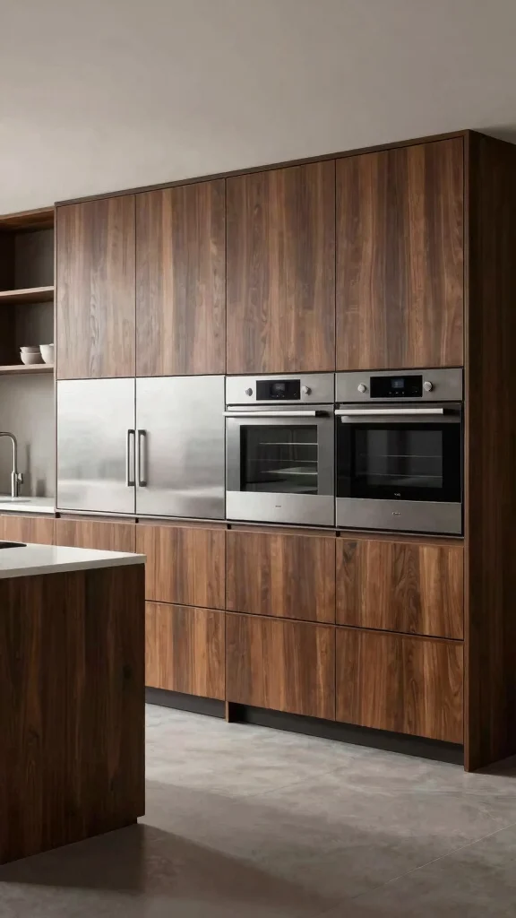 20 Industrial Kitchen Design Ideas: Raw, Bold, and Stylish - 9. Integrated Appliances 1