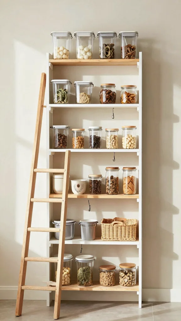 20 Kitchen Pantry Design Ideas for Small Spaces: Smart Storage Solutions - 1. Vertical Shelving Magic 1