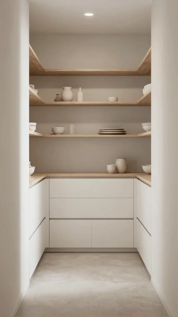 20 Kitchen Pantry Design Ideas for Small Spaces: Smart Storage Solutions - 19. Minimalist Decor 1