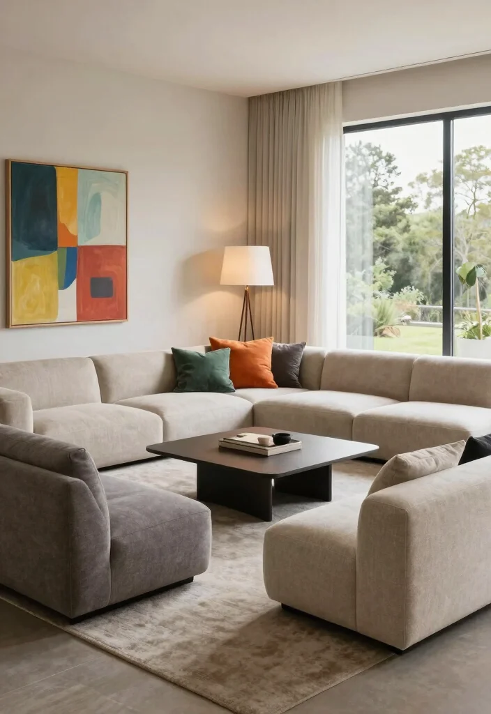 20 Latest Furniture Designs for Living Room in 2025 - 2. Modular Seating Arrangements 1