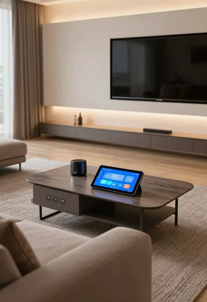 20 Latest Furniture Designs for Living Room in 2025 - 5. Smart Furniture Solutions 1