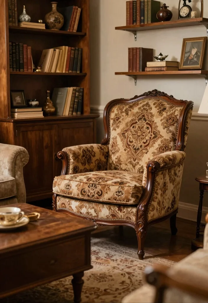 20 Latest Furniture Designs for Living Room in 2025 - 6. Vintage-Inspired Pieces 1