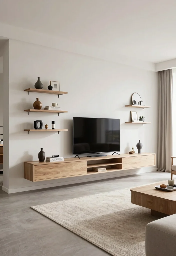 20 Latest Furniture Designs for Living Room in 2025 - 8. Floating Furniture Designs 1