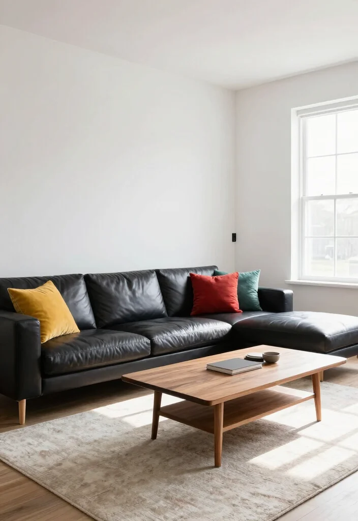 20 Living Room Color Ideas with Dark Furniture - 8. Crisp White for Timeless Elegance 1