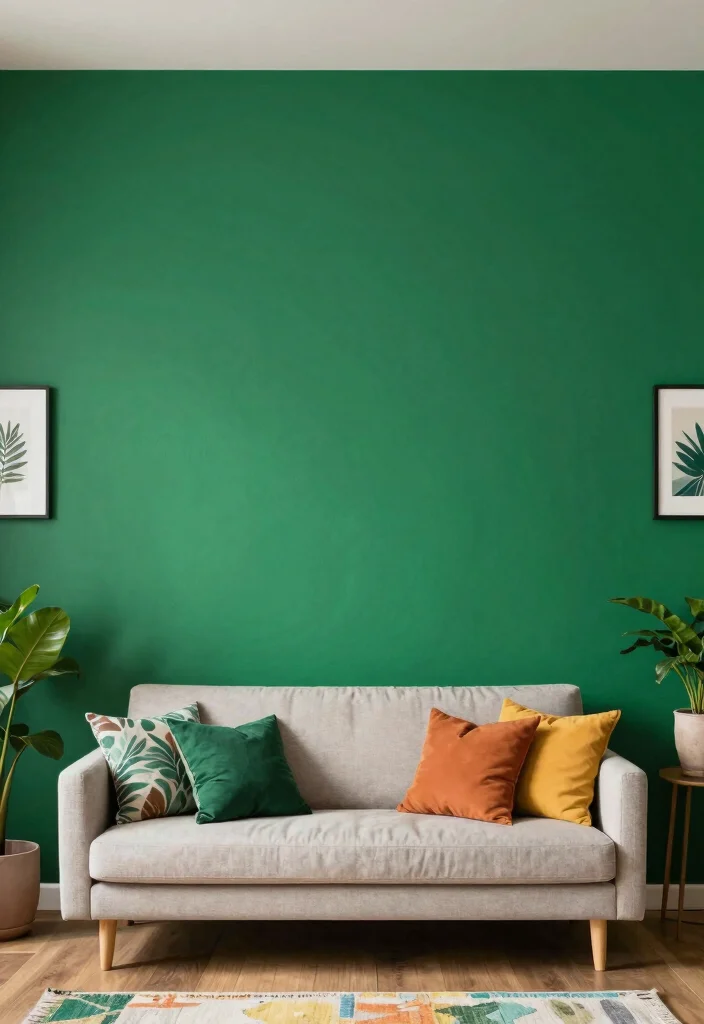 20 Living Room Furniture Ideas for Small Spaces - 20. Colorful Accent Walls: A Focal Point 1