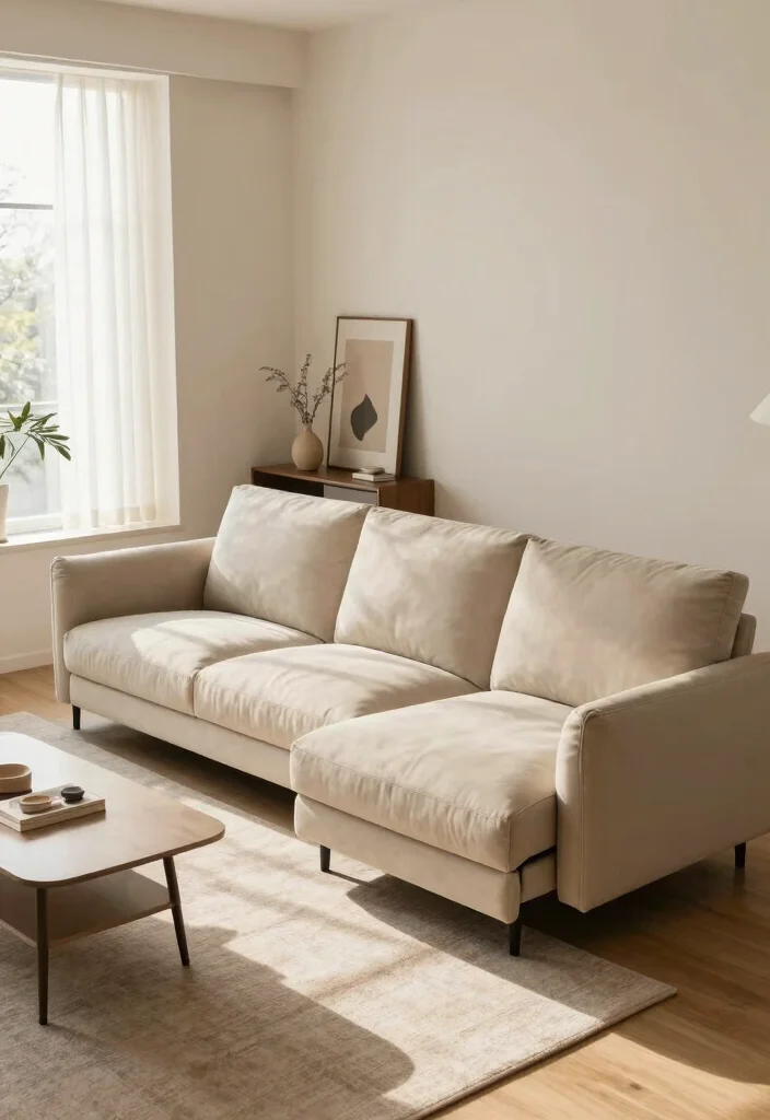 20 Living Room Furniture Ideas for Small Spaces - 6. Compact Sectionals: Comfort with Space Efficiency 1