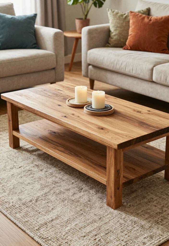 20 Living Room Furniture Ideas for Small Spaces - 7. Multi-Functional Coffee Tables: Style Meets Utility 1
