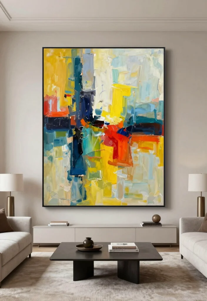 20 Long Rectangle Living Room Layout Ideas and Furniture Arrangement - 15. Use a Statement Piece 1