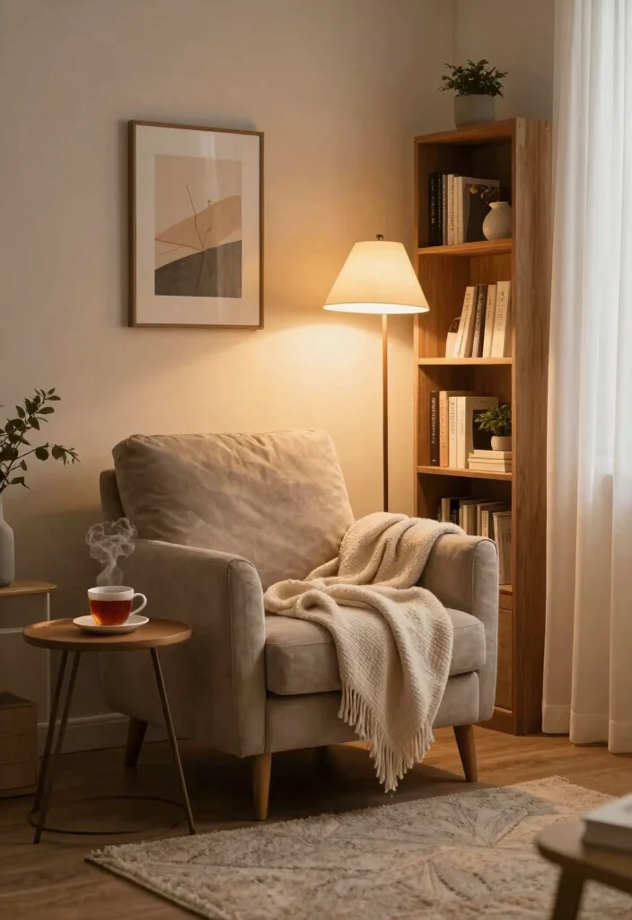 20 Long Rectangle Living Room Layout Ideas and Furniture Arrangement - 17. Create a Cozy Corner 1