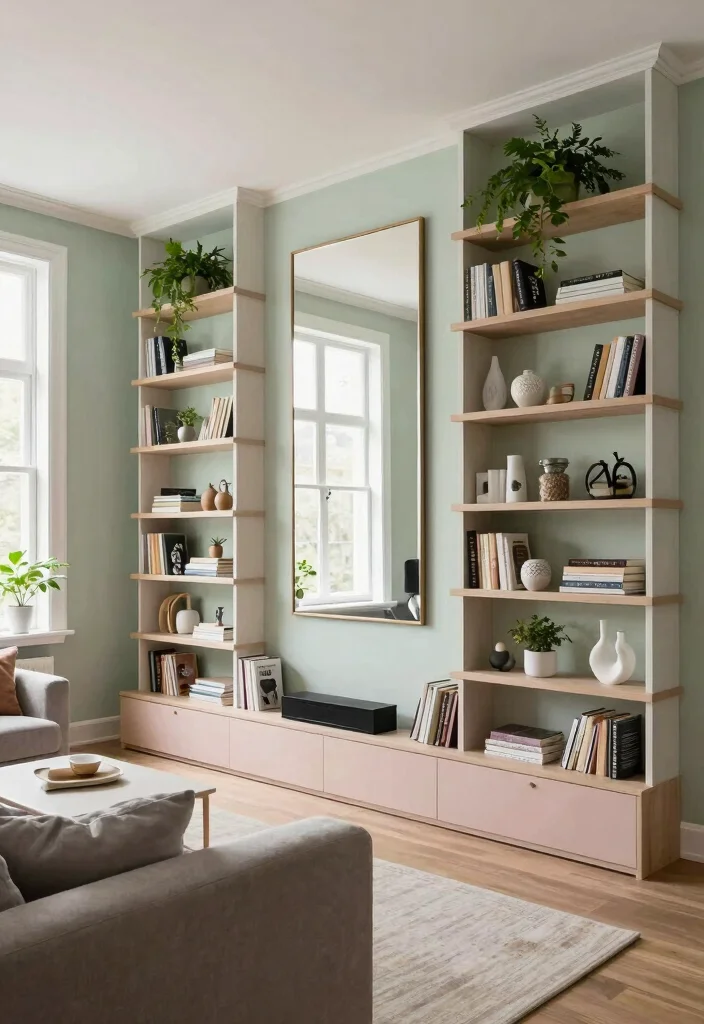 20 Long Rectangle Living Room Layout Ideas and Furniture Arrangement - 4. Embrace Vertical Space 1