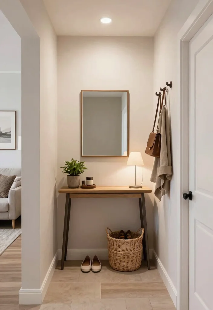 20 Long Rectangle Living Room Layout Ideas and Furniture Arrangement - 6. Create an Entryway Nook 1