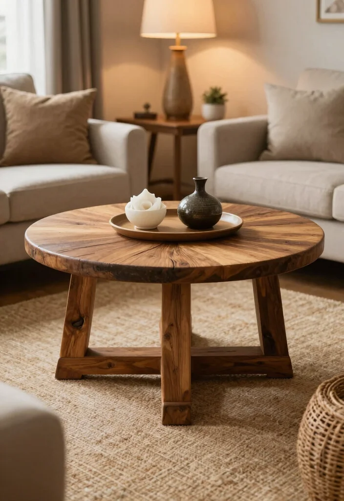20 Modern Luxury Living Room Centre Table Ideas - 13. Elegant Round Styles 1