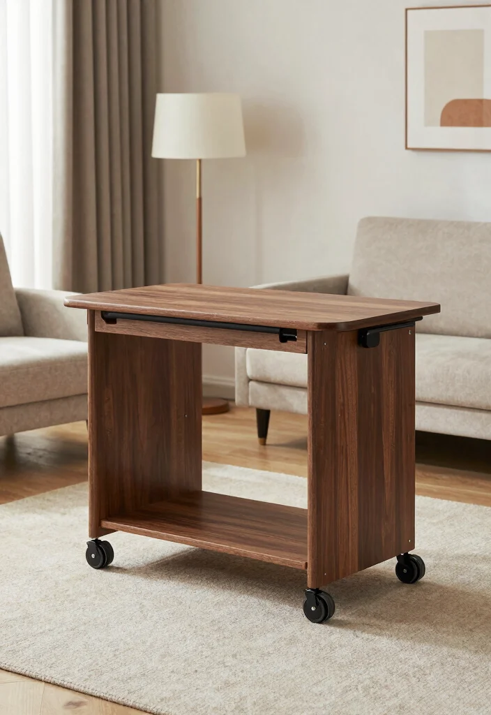 20 Modern Luxury Living Room Centre Table Ideas - 18. Sustainable Mobility Tables 1