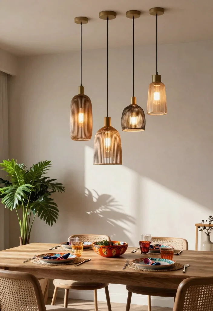 20 Open Concept Kitchen and Living Room Layout Furniture Ideas - 2. Statement Pendant Lights 1