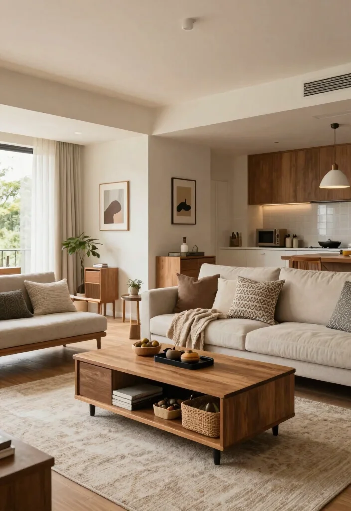 20 Open Concept Kitchen and Living Room Layout Furniture Ideas - 3. Multi-Functional Furniture 1