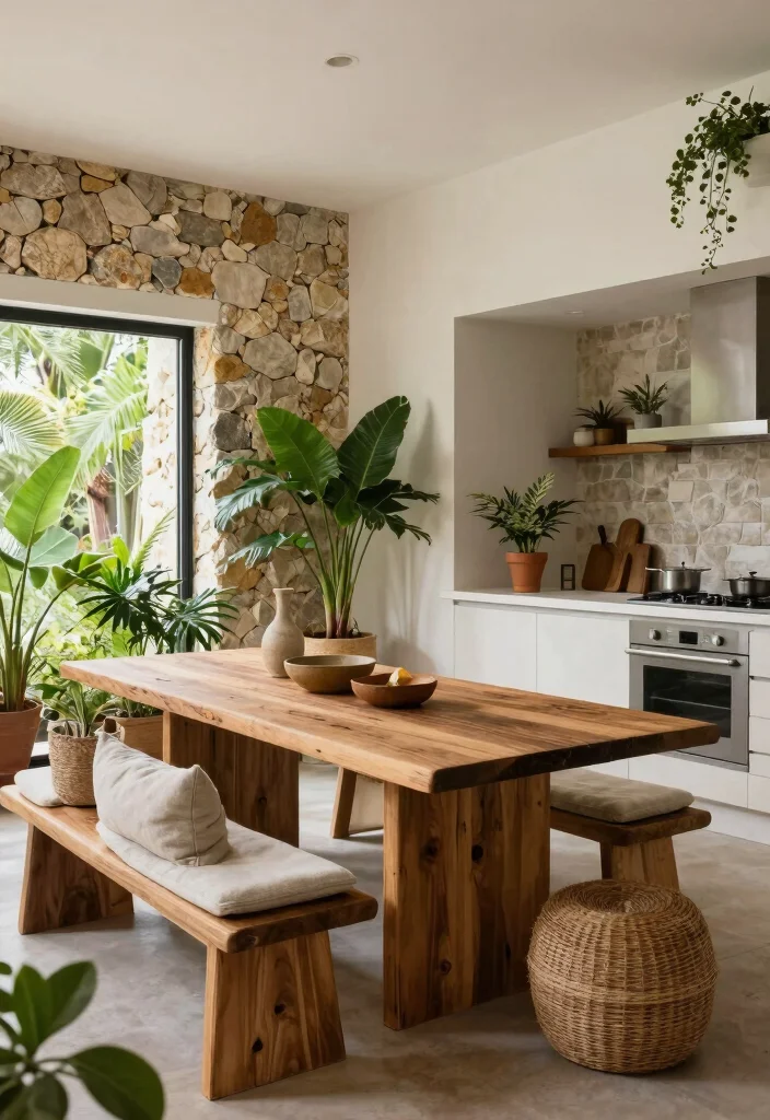 20 Open Concept Kitchen and Living Room Layout Furniture Ideas - 7. Natural Elements 1