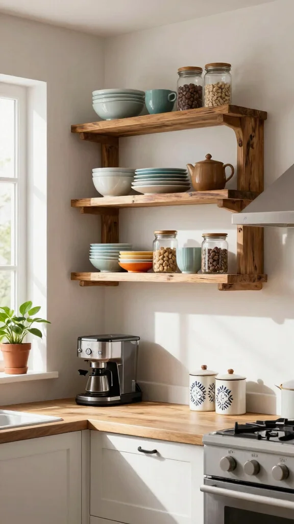 20 Small Kitchen Design Ideas: Maximize Space in Tiny Kitchens - 1. Open Shelving for Easy Access 1