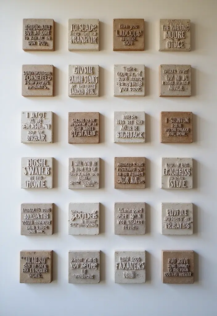 29 Eye-Catching Wall Art Sculptures to Transform Your Walls - 23. Inspirational Quote Sculptures