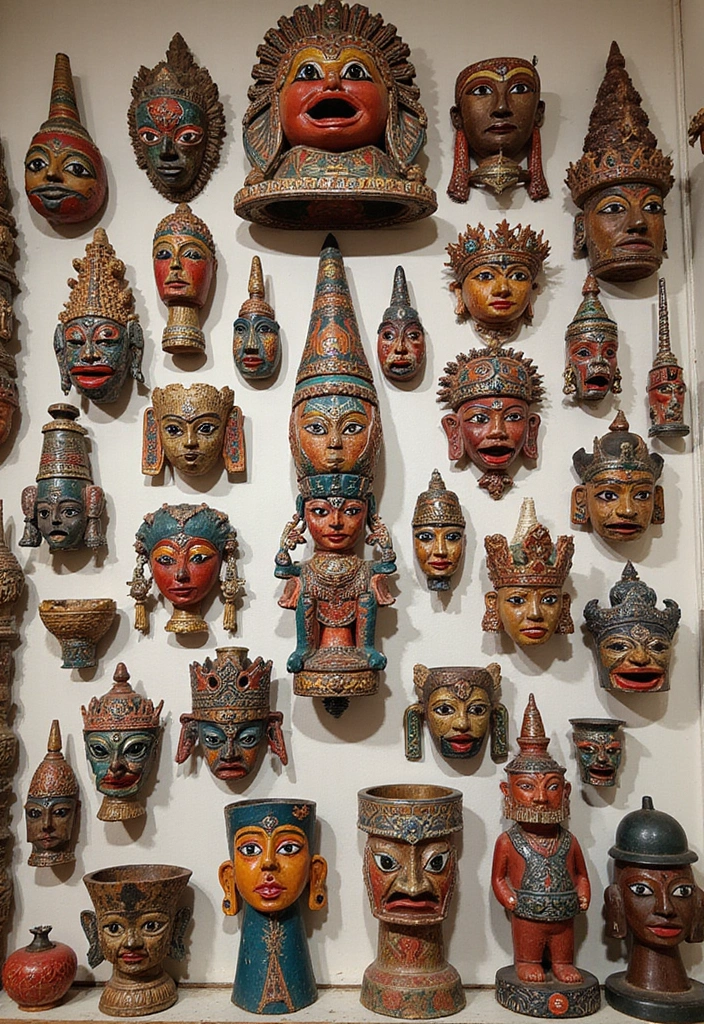 29 Eye-Catching Wall Art Sculptures to Transform Your Walls - 24. Folk Art Sculptures