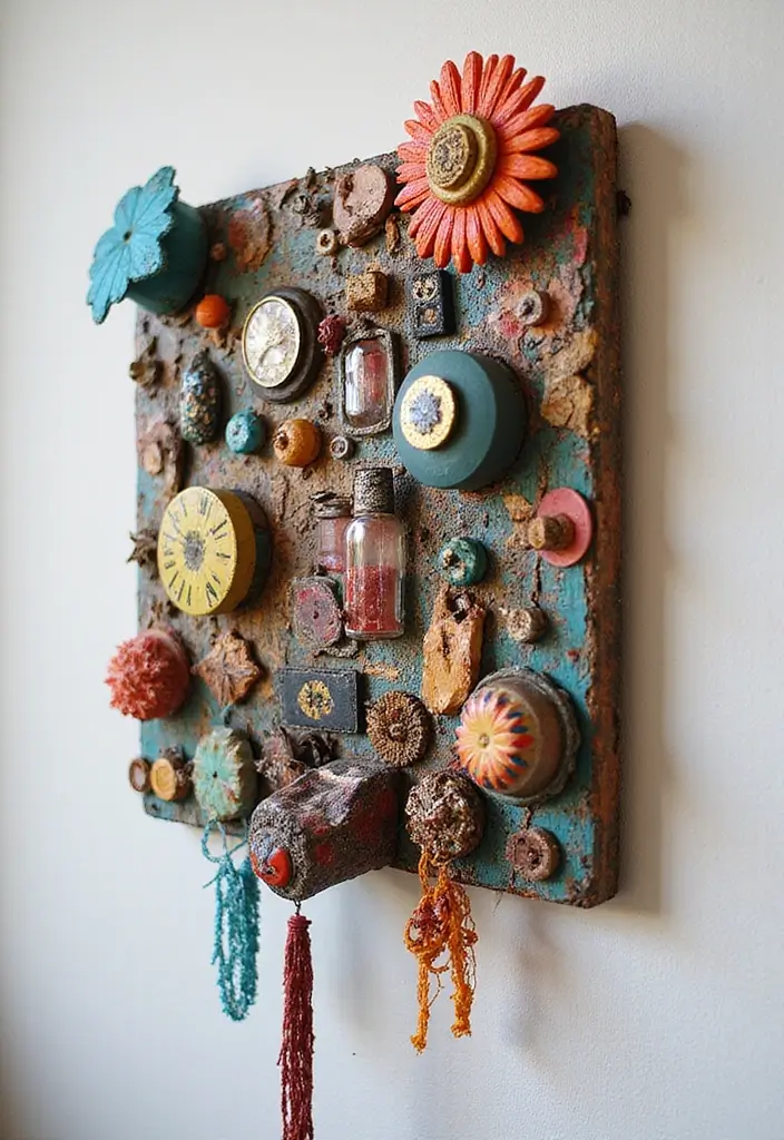 29 Eye-Catching Wall Art Sculptures to Transform Your Walls - 26. Mixed Media Sculptures