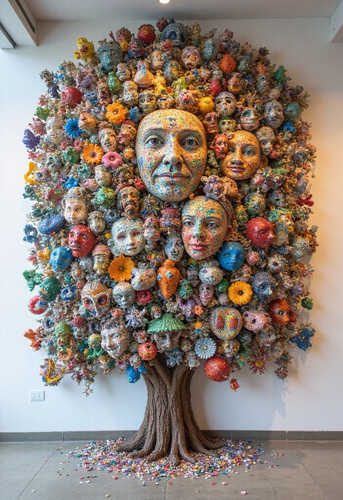29 Eye-Catching Wall Art Sculptures to Transform Your Walls - 29. Collaborative Community Art
