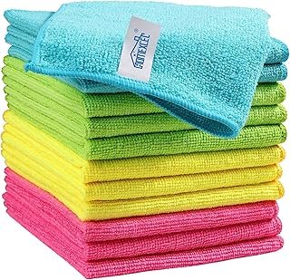 HOMEXCEL Microfiber Cleaning Cloth,12 Pack Cleaning Rags, Cleaning Towel...