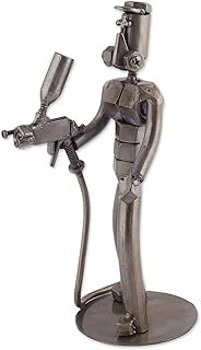 Novica Metallic Human Figure Recycled Metal Sculpture, 'Fresh Coat'